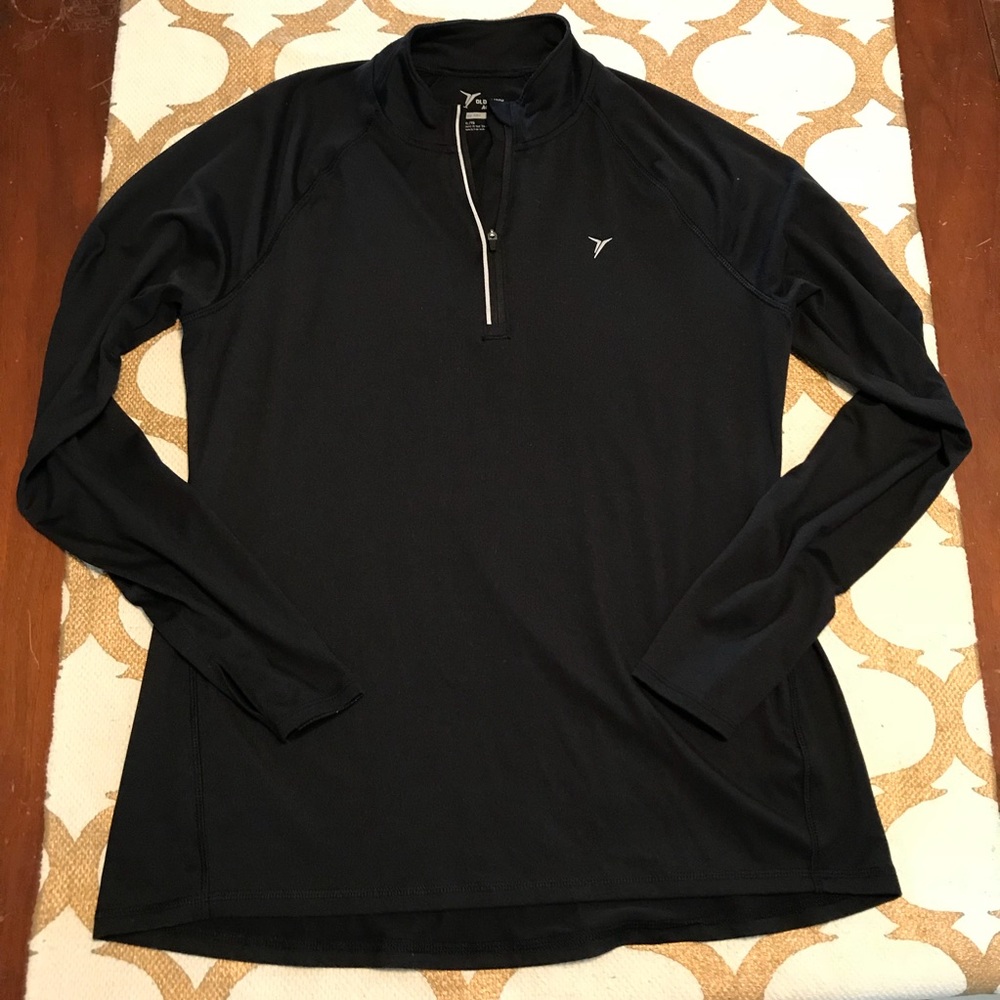 3/4 zip black